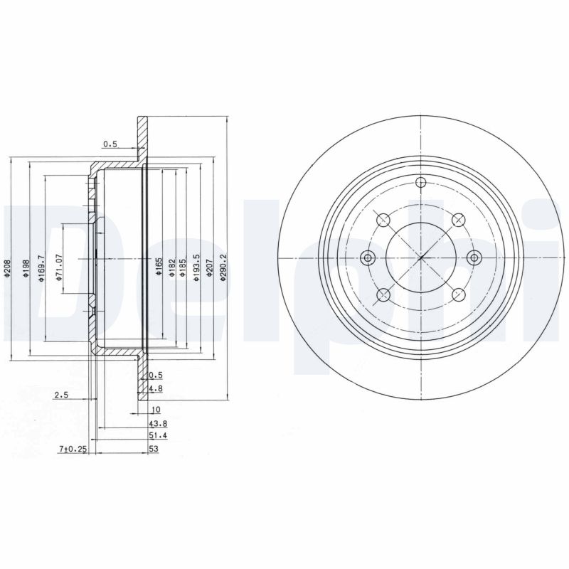 Тормозной диск DELPHI BG2873C