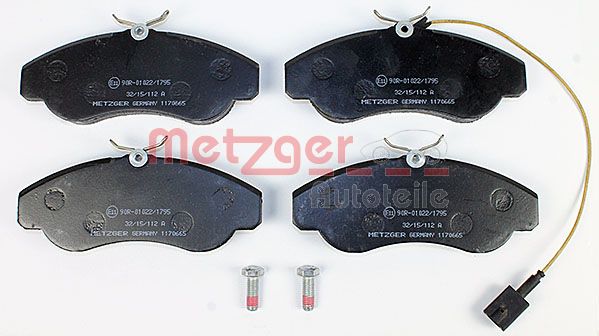 Колодки тормозные дисковые METZGER 1170665