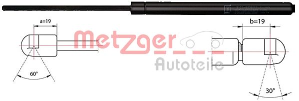 Амортизатор капота METZGER 2110453