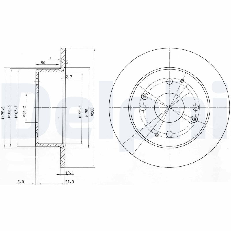 Диск тормозной DELPHI BG3677