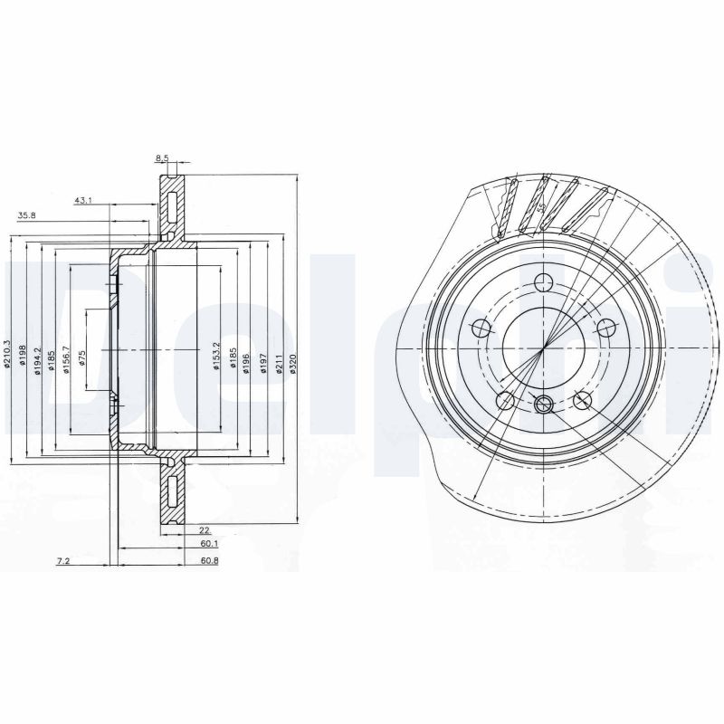 Диск тормозной DELPHI BG3943