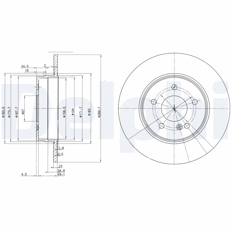 Диск тормозной DELPHI BG3239