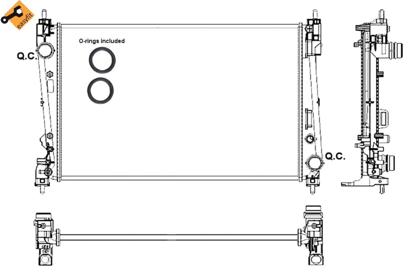 Радиатор системы охлаждения NRF 53017
