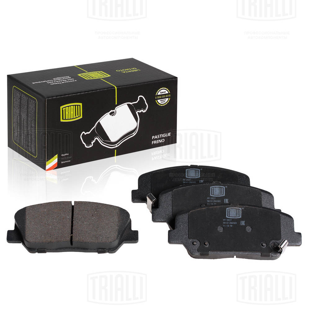 Колодки передние hyundai/kia elantra/i30/cerato/optima/ceed/proceed trialli pf 0827 TRIALLI PF0827