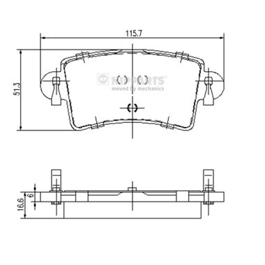 Колодки тормозные дисковые NIPPARTS J3611046
