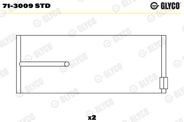 Вкладыши двигателя GLYCO 71-3009 STD