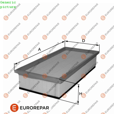 Фильтр воздушный EUROREPAR 1680347080