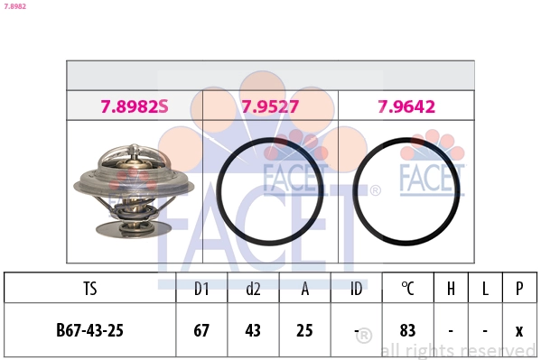 Термостат FACET 7.8982