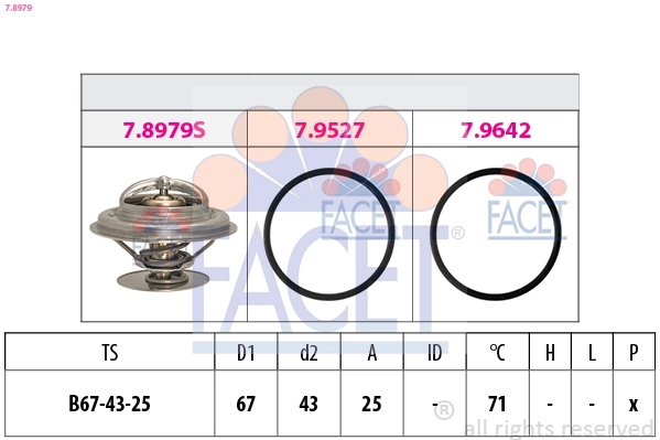 Термостат FACET 7.8979