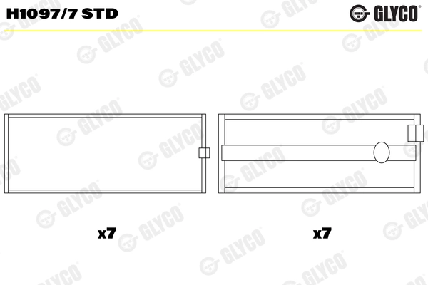 Подшипник коленвала GLYCO H1097/7 STD
