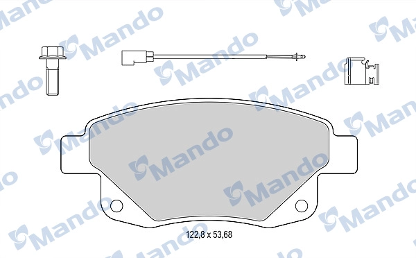 Колодки тормозные дисковые MANDO MBF015035
