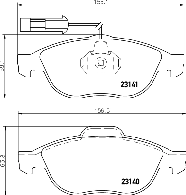 Колодки тормозные дисковые HELLA/BEHR/PAGID 8DB355008-421