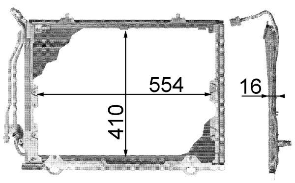 Конденсер кондиционера MAHLE/KNECHT AC243000P