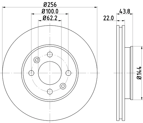 Диск тормозной MINTEX MDC2344
