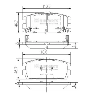 Колодки тормозные дисковые NIPPARTS J3610511