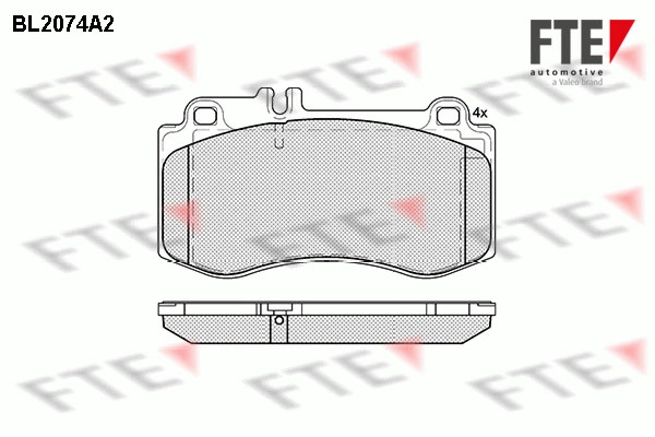 Колодки тормозные дисковые FTE BL2074A2