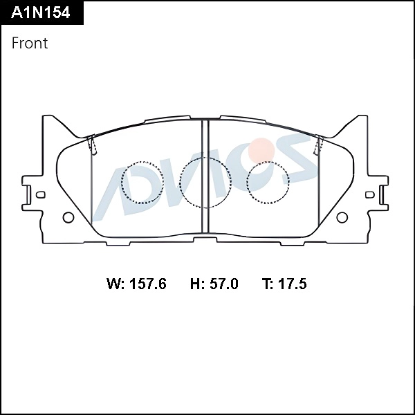 Дисковые тормозные колодки advics ADVICS A1N154