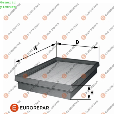Фильтр воздушный EUROREPAR 1680340680
