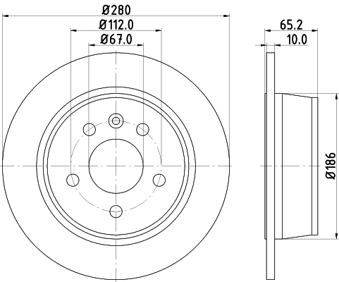 Диск тормозной HELLA/BEHR/PAGID 8DD355104541