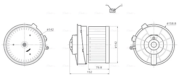 Вентилятор системы кондиционирования AVA QUALITY COOLING DN8486