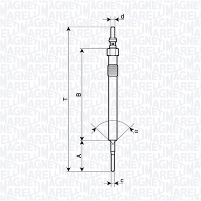 Свеча накаливания MAGNETI MARELLI 062900127304