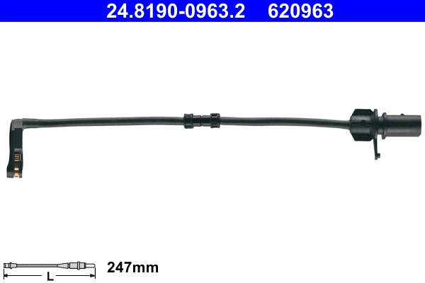 Датчик износа тормозных колодок audi a8 d4 (4h2 4h8 4hc 4hl) (2009 - 2018) ATE 24.8190-0963.2