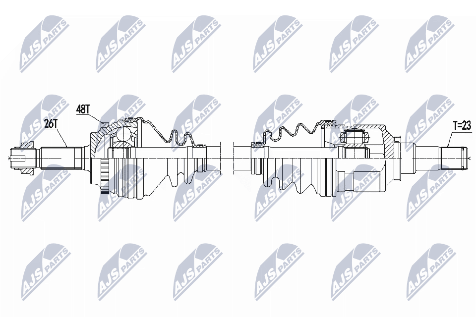 Полуось toyota yaris/yaris verso 1.31.51.4d-4d 99-05 /left/ NTY NPWTY175