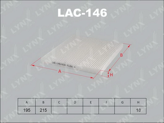 Фильтр салона LYNXAUTO LAC146
