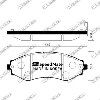 Комплект тормозных колодок дисковый тормоз SPEEDMATE SM-BPG010