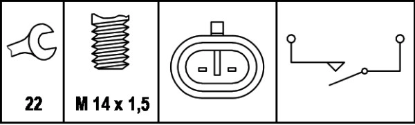 Выключатель фара заднего хода HELLA/BEHR/PAGID 6ZF 008 621-011