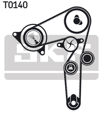 Водяной насос + комплект зубчатого ремня SKF VKMC 02176