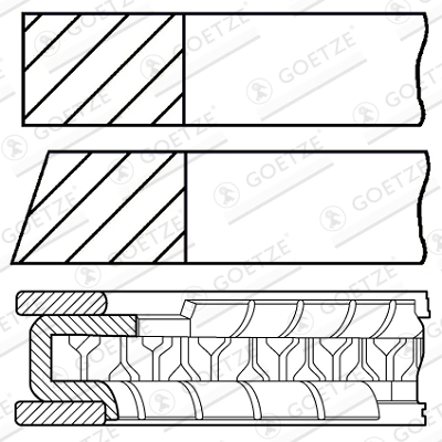 Комплект поршневых колец GOETZE ENGINE 08-141200-00