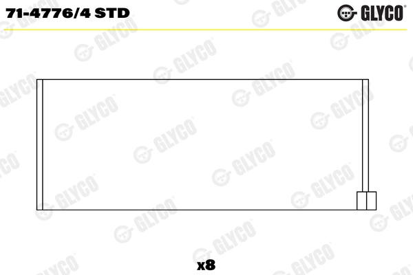 Шатунный подшипник GLYCO 71-4776/4 STD