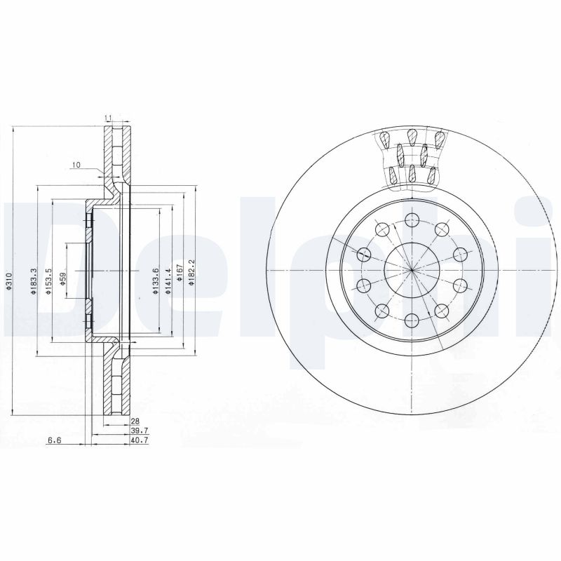 Тормозной диск DELPHI BG3497