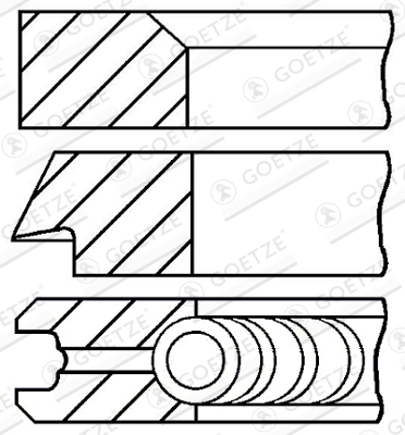 Комплект поршневых колец GOETZE ENGINE 08-109705-00