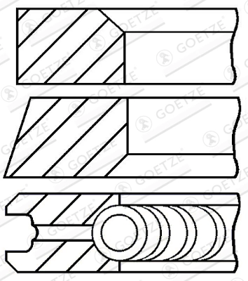 Комплект поршневых колец GOETZE ENGINE 08-109800-00