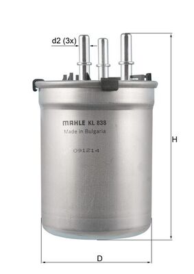 Топливный фильтр MAHLE/KNECHT KL 838