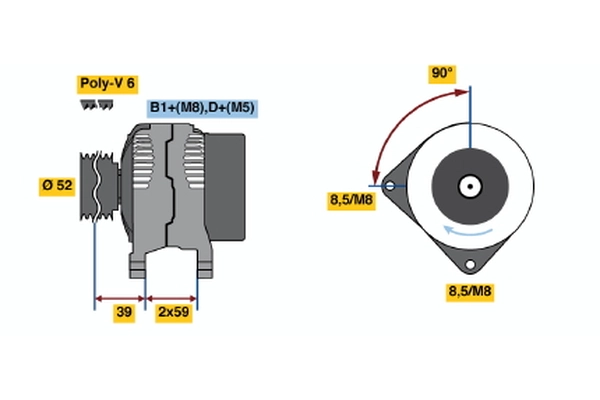 Генератор BOSCH 0 124 515 087