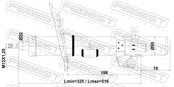 Амортизатор FEBEST 02110-004FL