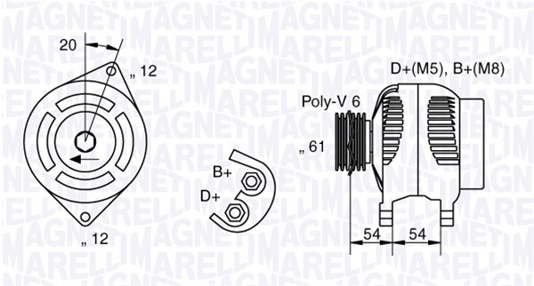 Генератор MAGNETI MARELLI 063321826010