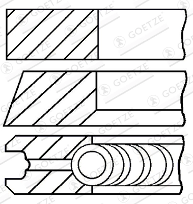 Комплект поршневых колец GOETZE ENGINE 08-114911-00