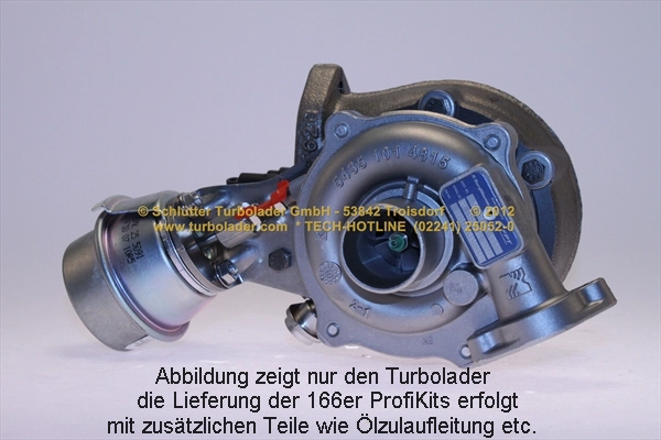 Компрессор наддув profi kit - with new org. borgwarner turbocharger SCHLÜTTER TURBOLADER 166-00316