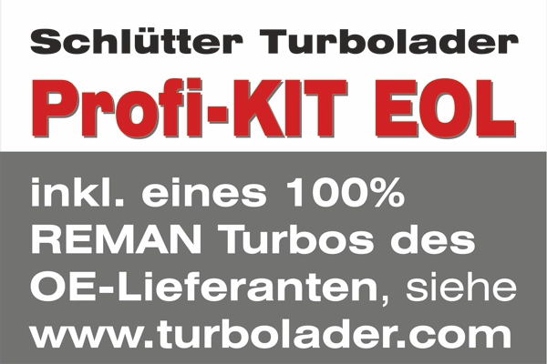 Компрессор наддув end of life profikit - with original garrett reman turbo SCHLÜTTER TURBOLADER 166-02217EOL