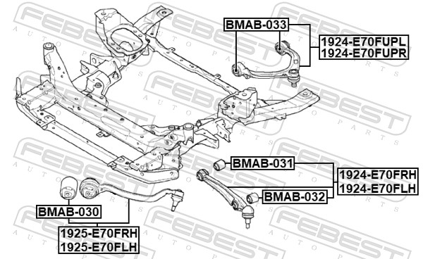 Рычаг независимой подвески колеса подвеска колеса FEBEST 1925-E70FLH