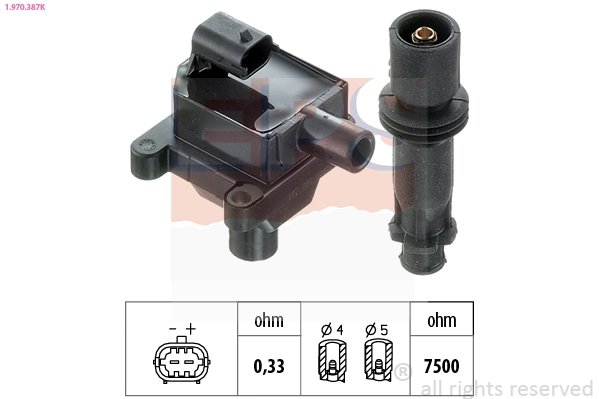 Катушка зажигания made in italy - oe equivalent EPS 1.970.387K