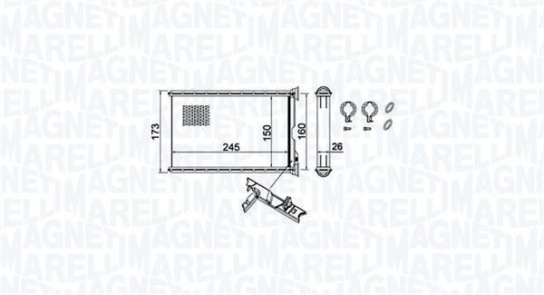 Теплообменник отопление салона MAGNETI MARELLI 350218455000
