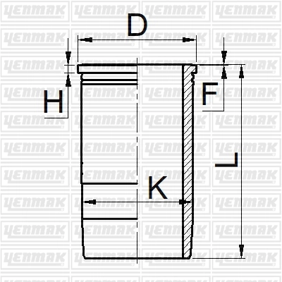 Гильза цилиндра YENMAK 51-05650-000