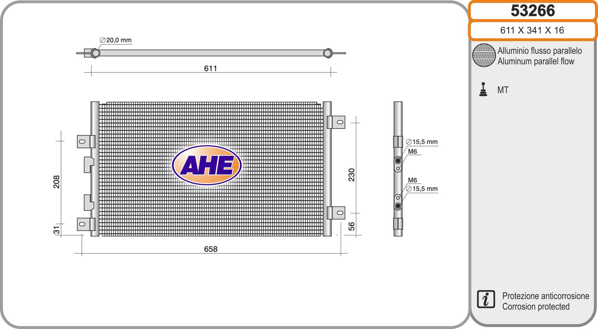 Конденсатор кондиционер AHE 53266
