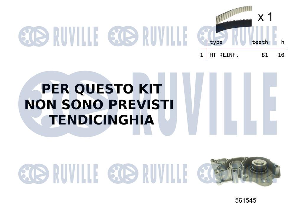 Водяной насос + комплект зубчатого ремня RUVILLE 55B0041