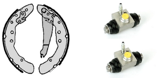 Комплект тормозных колодок standard kit VILLAR 608.8167